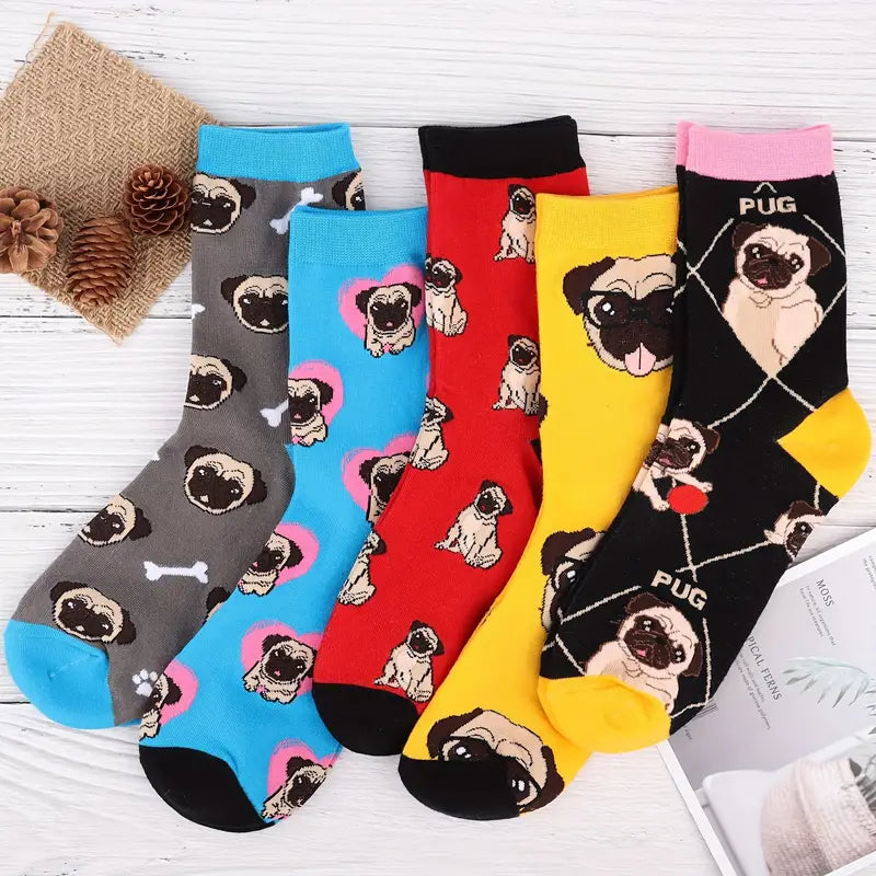 Love My Pugs Family Set Socks